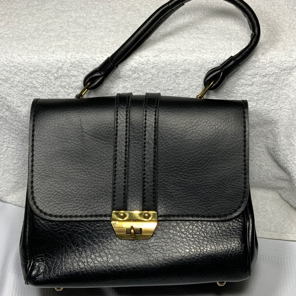 Rare Vintage Black Satchel Handbag
